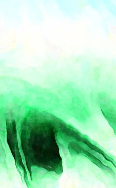 Soyut suluboya sanat eserleri. Fırça boyalı dijital resim. Renkli yaratıcı suluboya çizimi.