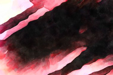 Soyut suluboya sanat eserleri. Fırça boyalı dijital resim. Renkli yaratıcı suluboya çizimi.