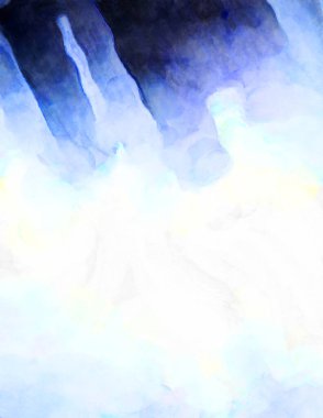 Soyut suluboya sanat eserleri. Fırça boyalı dijital resim. Renkli yaratıcı suluboya çizimi.