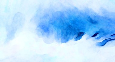 Soyut suluboya sanat eserleri. Fırça boyalı dijital resim. Renkli yaratıcı suluboya çizimi.