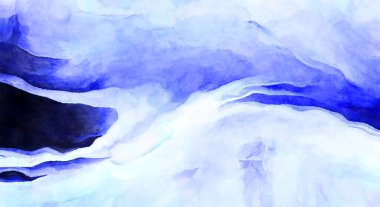 Soyut suluboya sanat eserleri. Fırça boyalı dijital resim. Renkli yaratıcı suluboya çizimi.