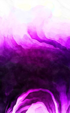 Soyut suluboya sanat eserleri. Fırça boyalı dijital resim. Renkli yaratıcı suluboya çizimi.