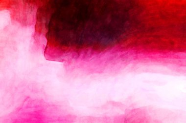 Soyut suluboya sanat eserleri. Fırça boyalı dijital resim. Renkli yaratıcı suluboya çizimi.