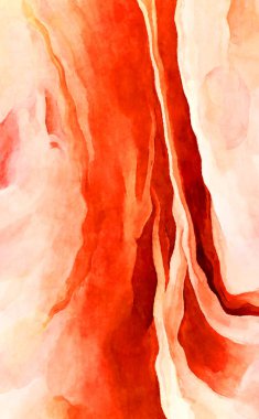 Soyut suluboya sanat eserleri. Fırça boyalı dijital resim. Renkli yaratıcı suluboya çizimi.