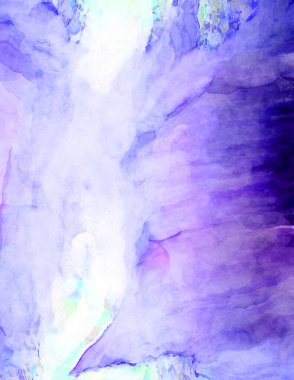 Soyut suluboya sanat eserleri. Fırça boyalı dijital resim. Renkli yaratıcı suluboya çizimi.