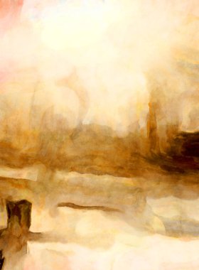 Soyut suluboya sanat eserleri. Fırça boyalı dijital resim. Renkli yaratıcı suluboya çizimi.