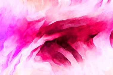 Soyut suluboya sanat eserleri. Fırça boyalı dijital resim. Renkli yaratıcı suluboya çizimi.