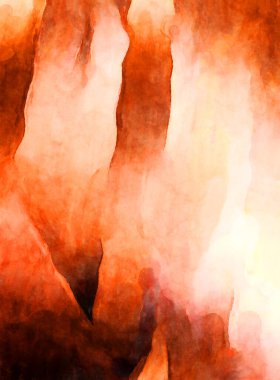 Soyut suluboya sanat eserleri. Fırça boyalı dijital resim. Renkli yaratıcı suluboya çizimi.