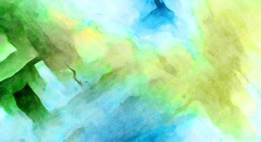 Soyut suluboya sanat eserleri. Fırça boyalı dijital resim. Renkli yaratıcı suluboya çizimi.