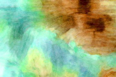 Soyut suluboya sanat eserleri. Fırça boyalı dijital resim. Renkli yaratıcı suluboya çizimi.