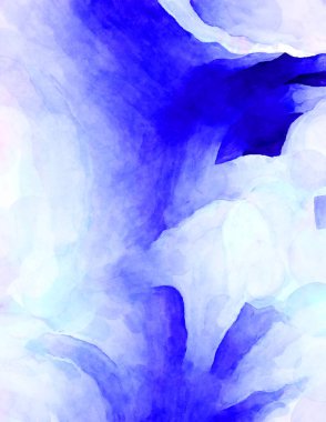 Soyut suluboya sanat eserleri. Fırça boyalı dijital resim. Renkli yaratıcı suluboya çizimi.