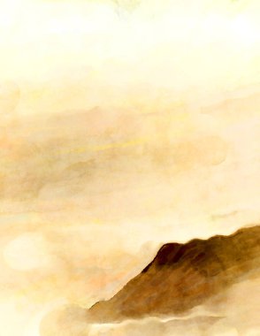 Soyut suluboya sanat eserleri. Fırça boyalı dijital resim. Renkli yaratıcı suluboya çizimi.