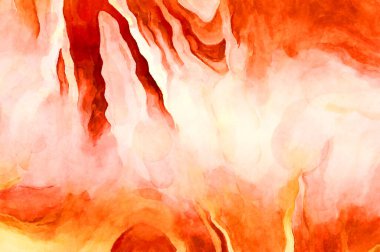 Soyut suluboya sanat eserleri. Fırça boyalı dijital resim. Renkli yaratıcı suluboya çizimi.