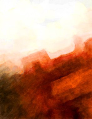 Soyut suluboya sanat eserleri. Fırça boyalı dijital resim. Renkli yaratıcı suluboya çizimi.