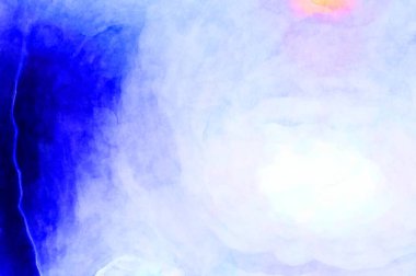 Soyut suluboya sanat eserleri. Fırça boyalı dijital resim. Renkli yaratıcı suluboya çizimi.