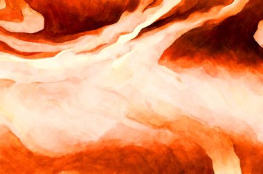 Soyut suluboya sanat eserleri. Fırça boyalı dijital resim. Renkli yaratıcı suluboya çizimi.