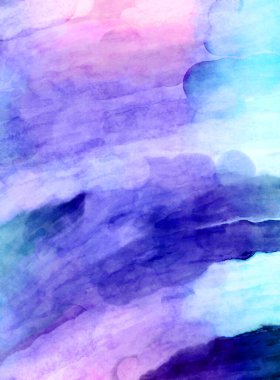 Soyut suluboya sanat eserleri. Fırça boyalı dijital resim. Renkli yaratıcı suluboya çizimi.