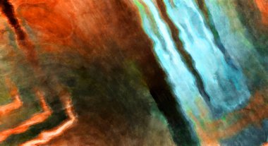 Soyut suluboya sanat eserleri. Fırça boyalı dijital resim. Renkli yaratıcı suluboya çizimi.