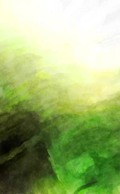 Soyut suluboya sanat eserleri. Fırça boyalı dijital resim. Renkli yaratıcı suluboya çizimi.