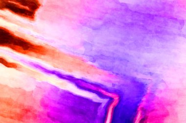 Soyut suluboya sanat eserleri. Fırça boyalı dijital resim. Renkli yaratıcı suluboya çizimi.