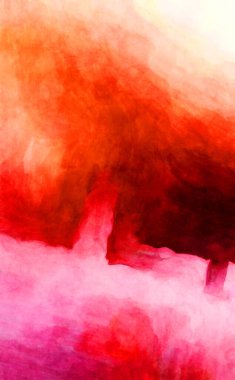 Soyut suluboya sanat eserleri. Fırça boyalı dijital resim. Renkli yaratıcı suluboya çizimi.