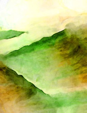 Soyut suluboya sanat eserleri. Fırça boyalı dijital resim. Renkli yaratıcı suluboya çizimi.