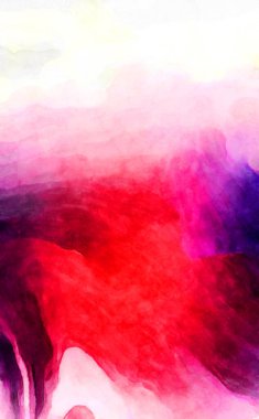 Soyut suluboya sanat eserleri. Fırça boyalı dijital resim. Renkli yaratıcı suluboya çizimi.