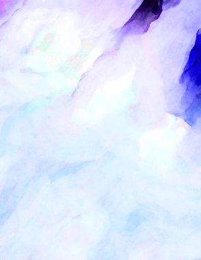 Soyut suluboya sanat eserleri. Fırça boyalı dijital resim. Renkli yaratıcı suluboya çizimi.