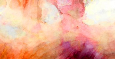 Soyut suluboya sanat eserleri. Fırça boyalı dijital resim. Renkli yaratıcı suluboya çizimi.