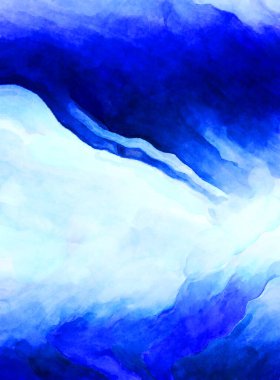 Soyut suluboya sanat eserleri. Fırça boyalı dijital resim. Renkli yaratıcı suluboya çizimi.