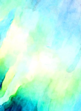 Soyut suluboya sanat eserleri. Fırça boyalı dijital resim. Renkli yaratıcı suluboya çizimi.