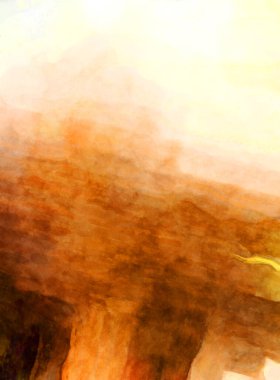 Soyut suluboya sanat eserleri. Fırça boyalı dijital resim. Renkli yaratıcı suluboya çizimi.