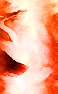 Soyut suluboya sanat eserleri. Fırça boyalı dijital resim. Renkli yaratıcı suluboya çizimi.