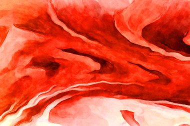 Soyut suluboya sanat eserleri. Fırça boyalı dijital resim. Renkli yaratıcı suluboya çizimi.