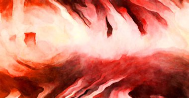 Soyut suluboya sanat eserleri. Fırça boyalı dijital resim. Renkli yaratıcı suluboya çizimi.