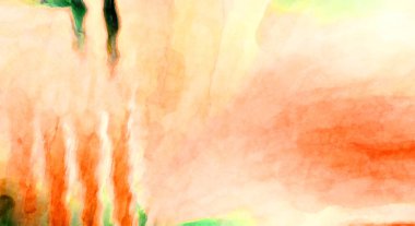 Soyut suluboya sanat eserleri. Fırça boyalı dijital resim. Renkli yaratıcı suluboya çizimi.