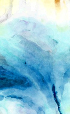 Soyut suluboya sanat eserleri. Fırça boyalı dijital resim. Renkli yaratıcı suluboya çizimi.