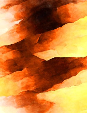 Soyut suluboya sanat eserleri. Fırça boyalı dijital resim. Renkli yaratıcı suluboya çizimi.