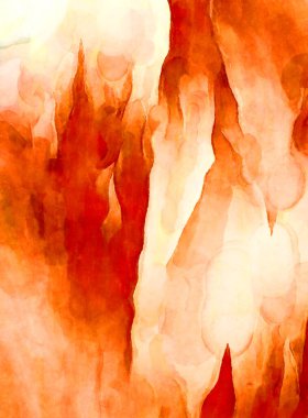 Soyut suluboya sanat eserleri. Fırça boyalı dijital resim. Renkli yaratıcı suluboya çizimi.