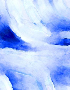 Soyut suluboya sanat eserleri. Fırça boyalı dijital resim. Renkli yaratıcı suluboya çizimi.