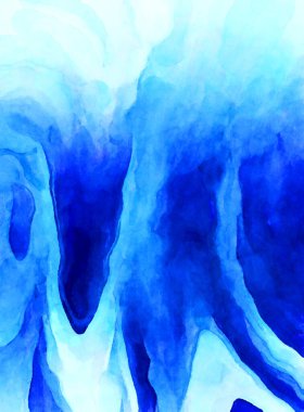 Soyut suluboya sanat eserleri. Fırça boyalı dijital resim. Renkli yaratıcı suluboya çizimi.