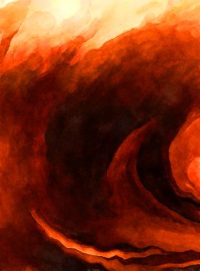 Soyut suluboya sanat eserleri. Fırça boyalı dijital resim. Renkli yaratıcı suluboya çizimi.