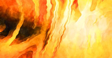 Soyut suluboya sanat eserleri. Fırça boyalı dijital resim. Renkli yaratıcı suluboya çizimi.