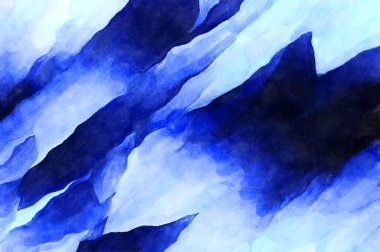 Soyut suluboya sanat eserleri. Fırça boyalı dijital resim. Renkli yaratıcı suluboya çizimi.