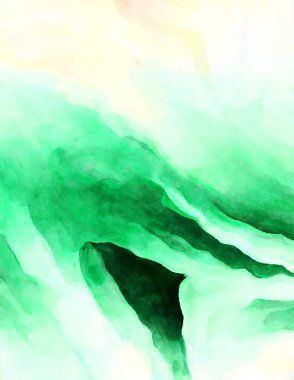 Soyut suluboya sanat eserleri. Fırça boyalı dijital resim. Renkli yaratıcı suluboya çizimi.