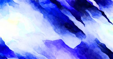 Soyut suluboya sanat eserleri. Fırça boyalı dijital resim. Renkli yaratıcı suluboya çizimi.