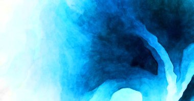 Soyut suluboya sanat eserleri. Fırça boyalı dijital resim. Renkli yaratıcı suluboya çizimi.