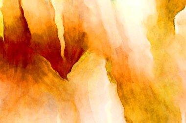 Soyut suluboya sanat eserleri. Fırça boyalı dijital resim. Renkli yaratıcı suluboya çizimi.