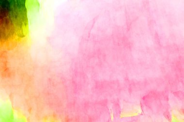 Soyut suluboya sanat eserleri. Fırça boyalı dijital resim. Renkli yaratıcı suluboya çizimi.