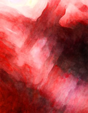 Soyut suluboya sanat eserleri. Fırça boyalı dijital resim. Renkli yaratıcı suluboya çizimi.